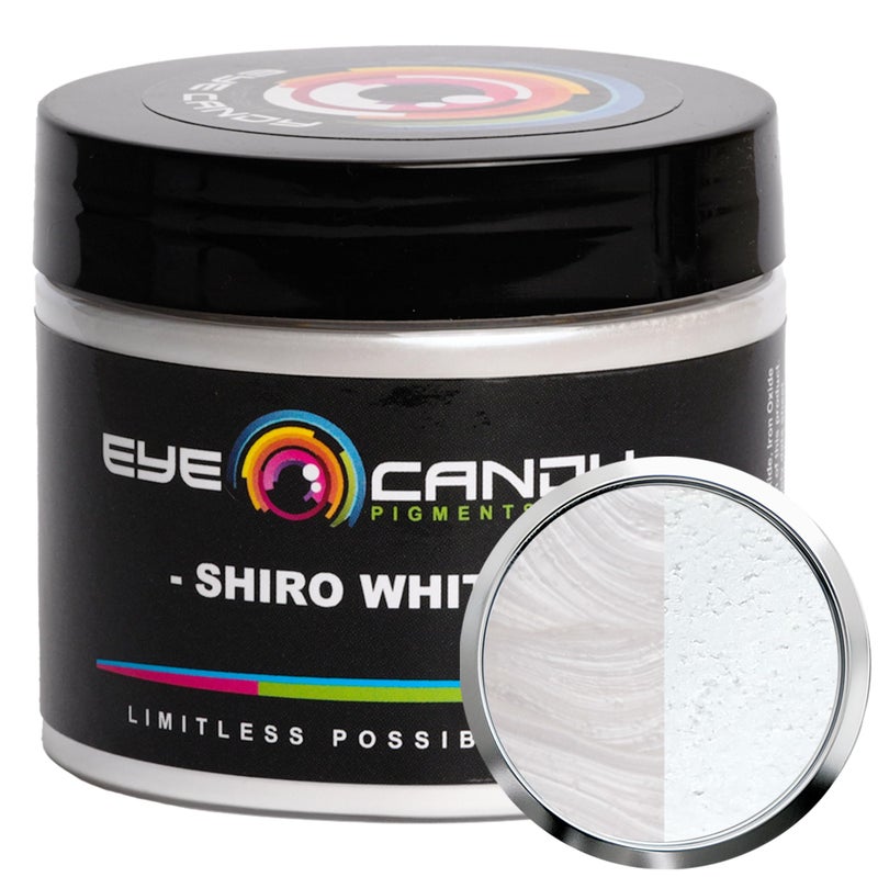 Eye Candy Pigments Premium White Mica Powder - Shiro White (50gr) - for Epoxy, Resin, Soap, Paint, Woodworking, Acrylic Pouring, Bath Bombs, Fishing Lures - DIY Arts and Crafts Additive - Image 1